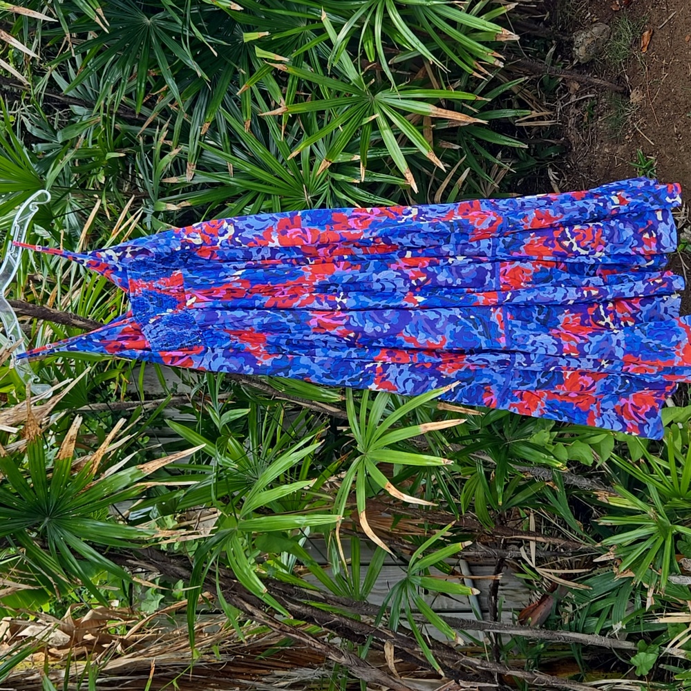 Anthropologie Ro's Garden Abstract Floral Maxi Sundress - Picture 6 of 9